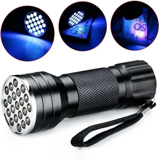 100 LED UV Flashlight Black Light Super Bright